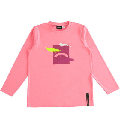 Maglietta ragazza varie stampe FUCSIA