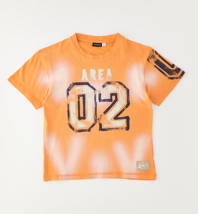 Maglietta ragazzo 100% cotone ARANCIONE