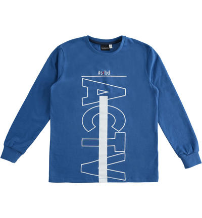 Maglietta ragazzo 100% cotone BLU