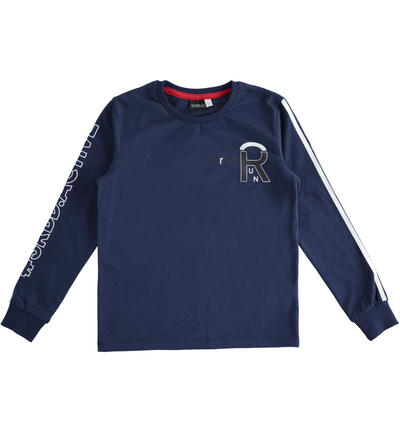 Maglietta ragazzo 100% cotone BLU