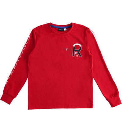 Maglietta ragazzo 100% cotone ROSSO