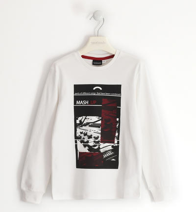 Boy's t-shirt with print WHITE