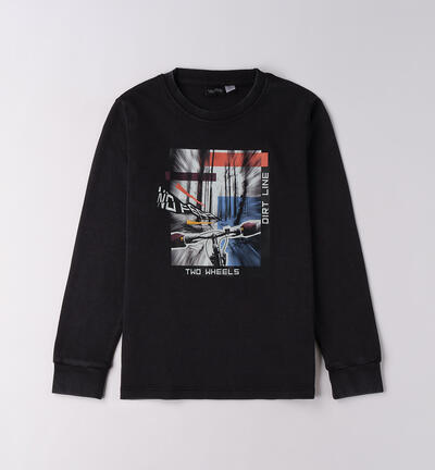 T-shirt for boys with print BLACK