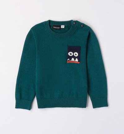 Jumper with a pocket GREEN