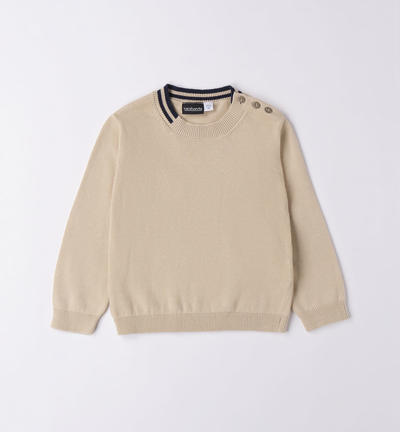 Maglioncino bambino con toppe BEIGE