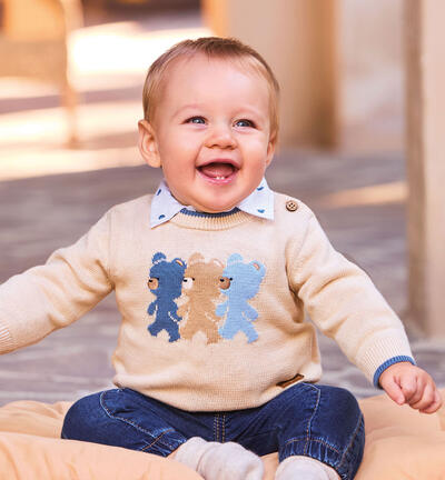 Minibanda baby sweater BEIGE