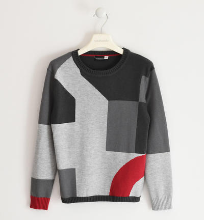 Maglioncino ragazzo in tricot GRIGIO