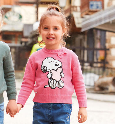 Girls' Snoopy jumper PINK