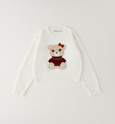 Maglione Natale bambina PANNA