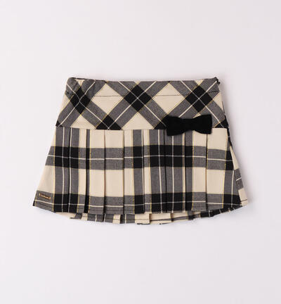 Checked miniskirt BLACK