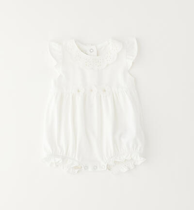 Minibanda baby girl romper CREAM