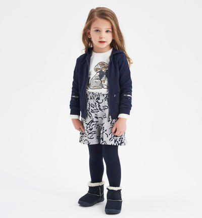 Girl's all-over pattern shorts GREY