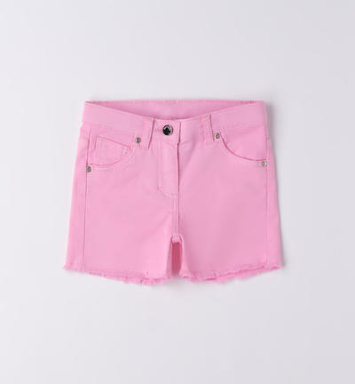 Slim fit girl's shorts PINK