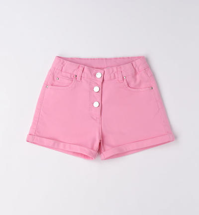 Girl's high-waisted shorts PINK