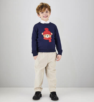 Pantalone 100% cotone bambino BEIGE