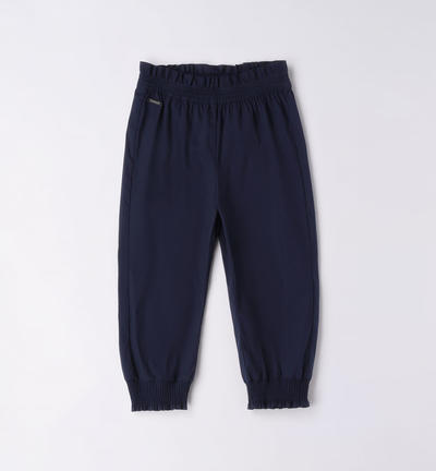 Pantalone bambina con elastico BLU