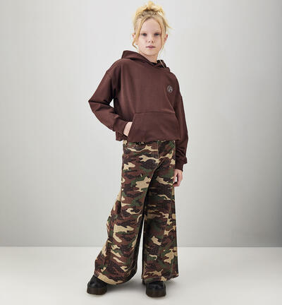 Pantalone camouflage ragazza MARRONE