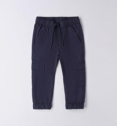 Boys' cargo trousers BLUE