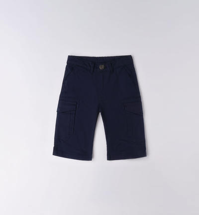 Boys' cargo shorts BLUE