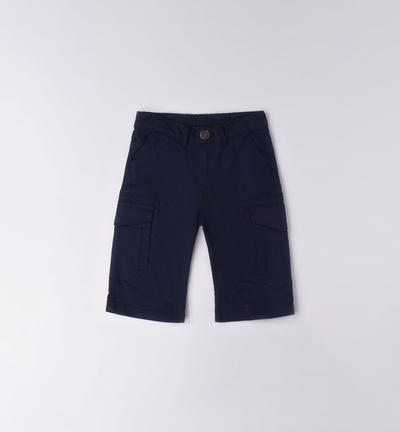 Pantalone cargo corto ragazzo BLU