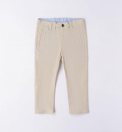 Boys' formal trousers BEIGE