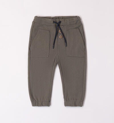 Boys' trousers with large pockets BLACK