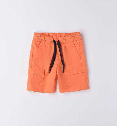 Boys' 100% cotton shorts ORANGE