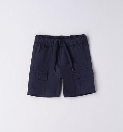 Boys' 100% cotton shorts BLUE