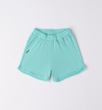 Girl's 100% cotton shorts GREEN