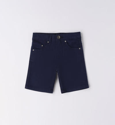 Pantalone corto cotone bambino BLU