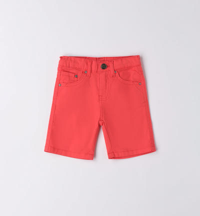 Pantalone corto cotone bambino ROSSO