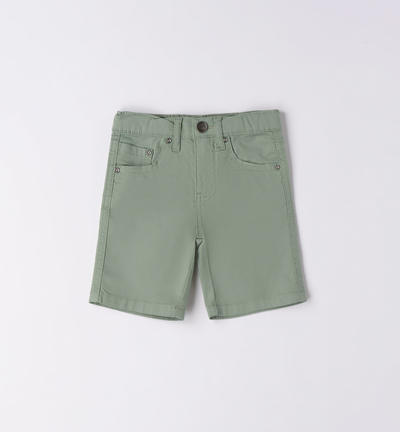Boys' 100% cotton shorts GREEN