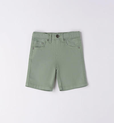 Pantalone corto cotone bambino VERDE