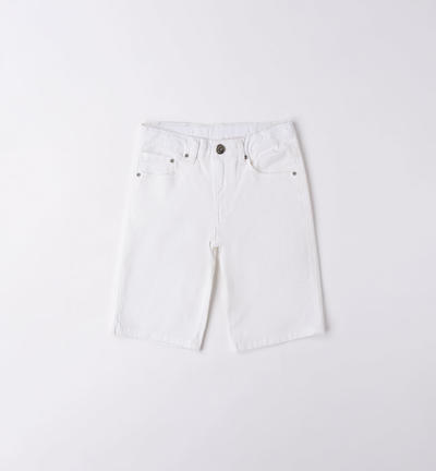 Boys' cotton shorts WHITE