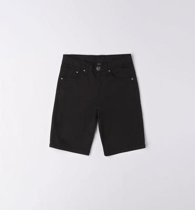 Boys' cotton shorts BLACK