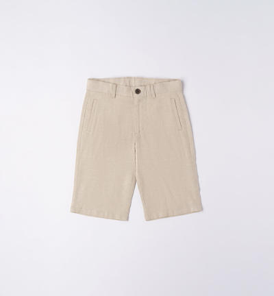 Boys' elegant shorts BEIGE