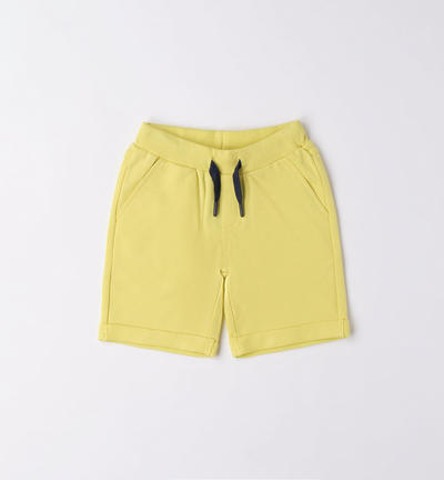 Pantalone corto felpa per bambino GIALLO
