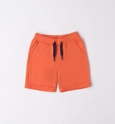 Boys' fleece shorts ORANGE