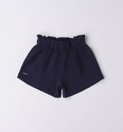 Pantalone corto in felpa bambina BLU