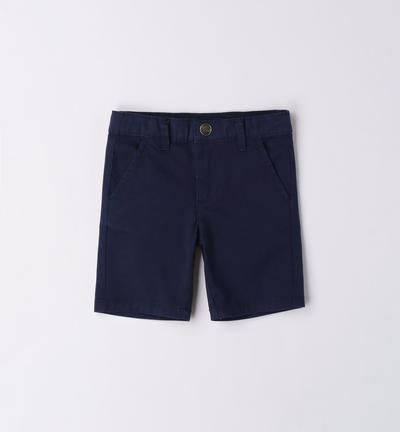 Boys' twill shorts BLUE