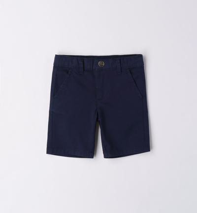 Pantalone corto in twill bambino BLU