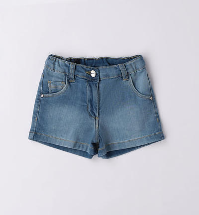 Pantalone corto jeans bambina BLU