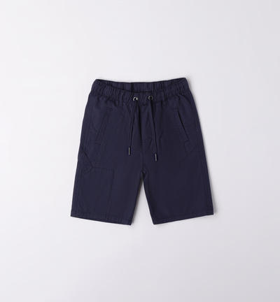 Pantalone corto joggers ragazzo BLU
