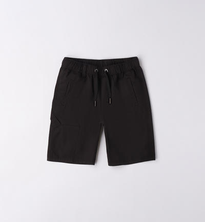 Boys' jogger shorts BLACK