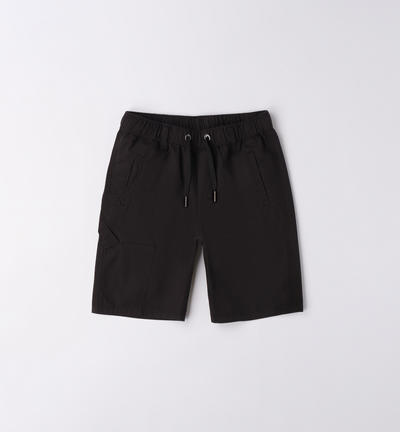 Pantalone corto joggers ragazzo NERO