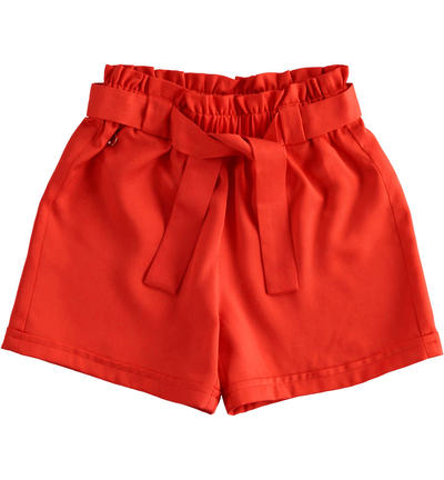 100% lyocell short trousers for girls PINK