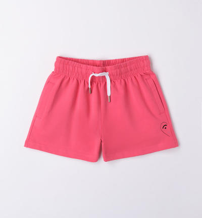 Girl's heart design shorts RED