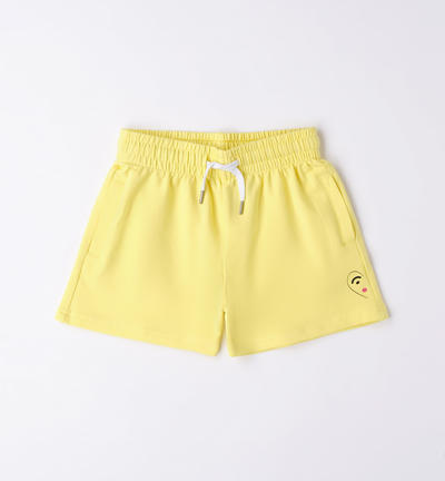 Girl's heart design shorts YELLOW