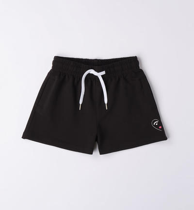 Girl's heart design shorts BLACK