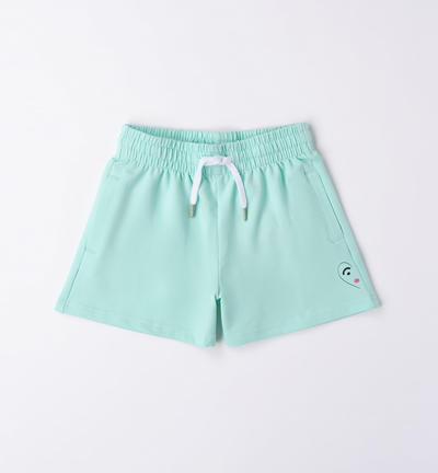 Girl's heart design shorts GREEN